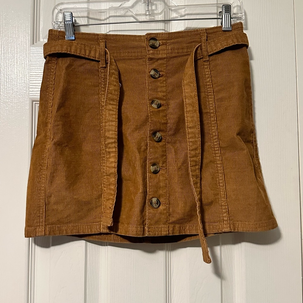 American Eagle Corduroy Button Down Skirt Camel Size 0